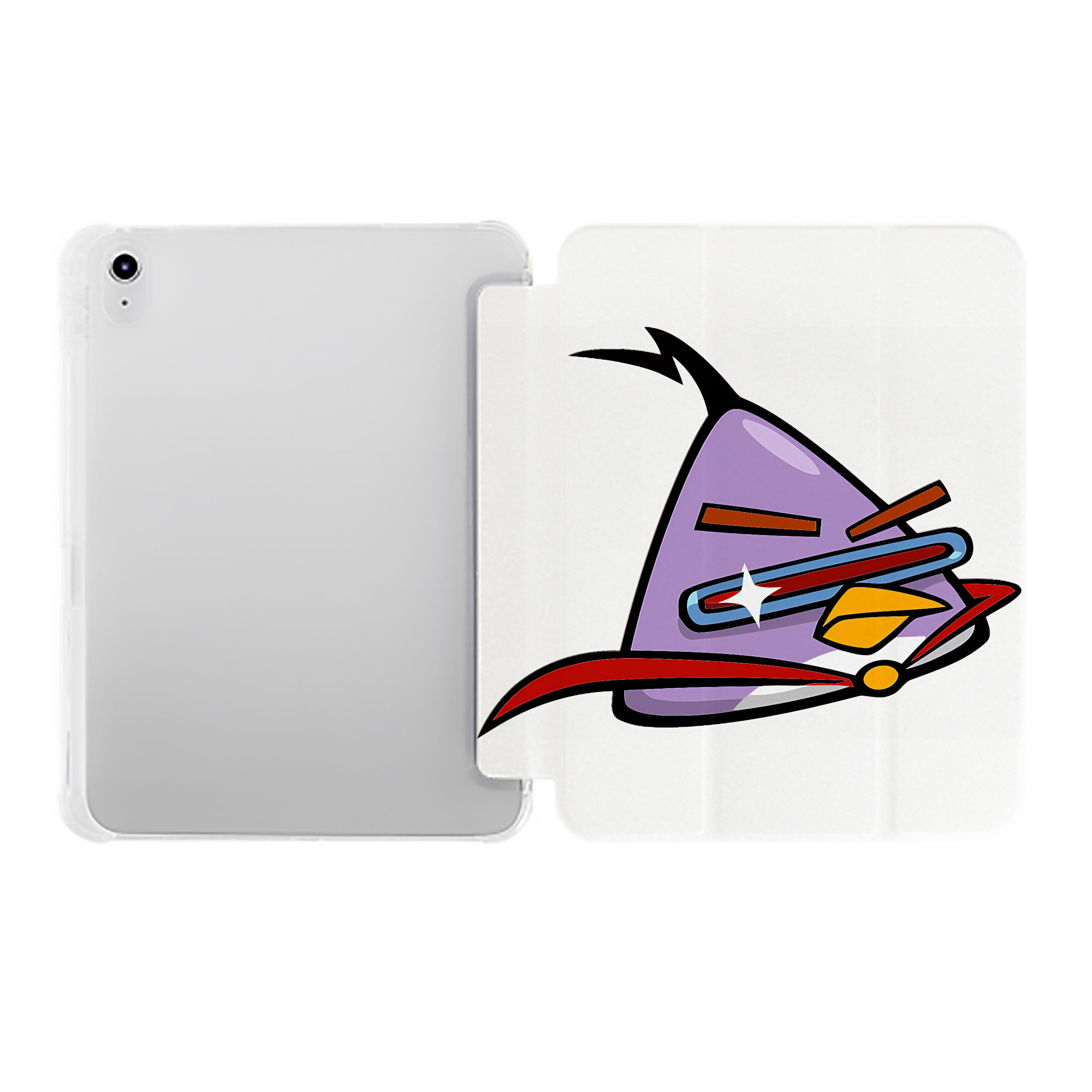 （画像用） Angry Birds アングリーバード IPad ケース ペン収納付き 三つ折りスタンド PUレザー×シリコン 対応機種9.5/10.5/10.9インチ